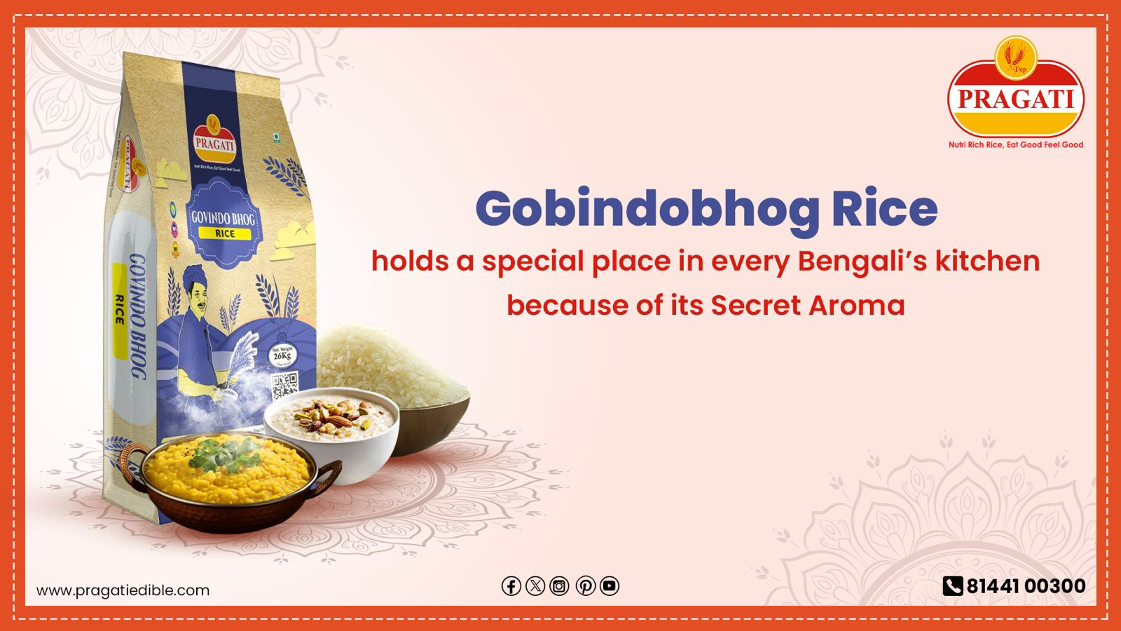 Gobindobhog Rice holds a special place in every Bengali’s kitchen because of its Secret Aroma