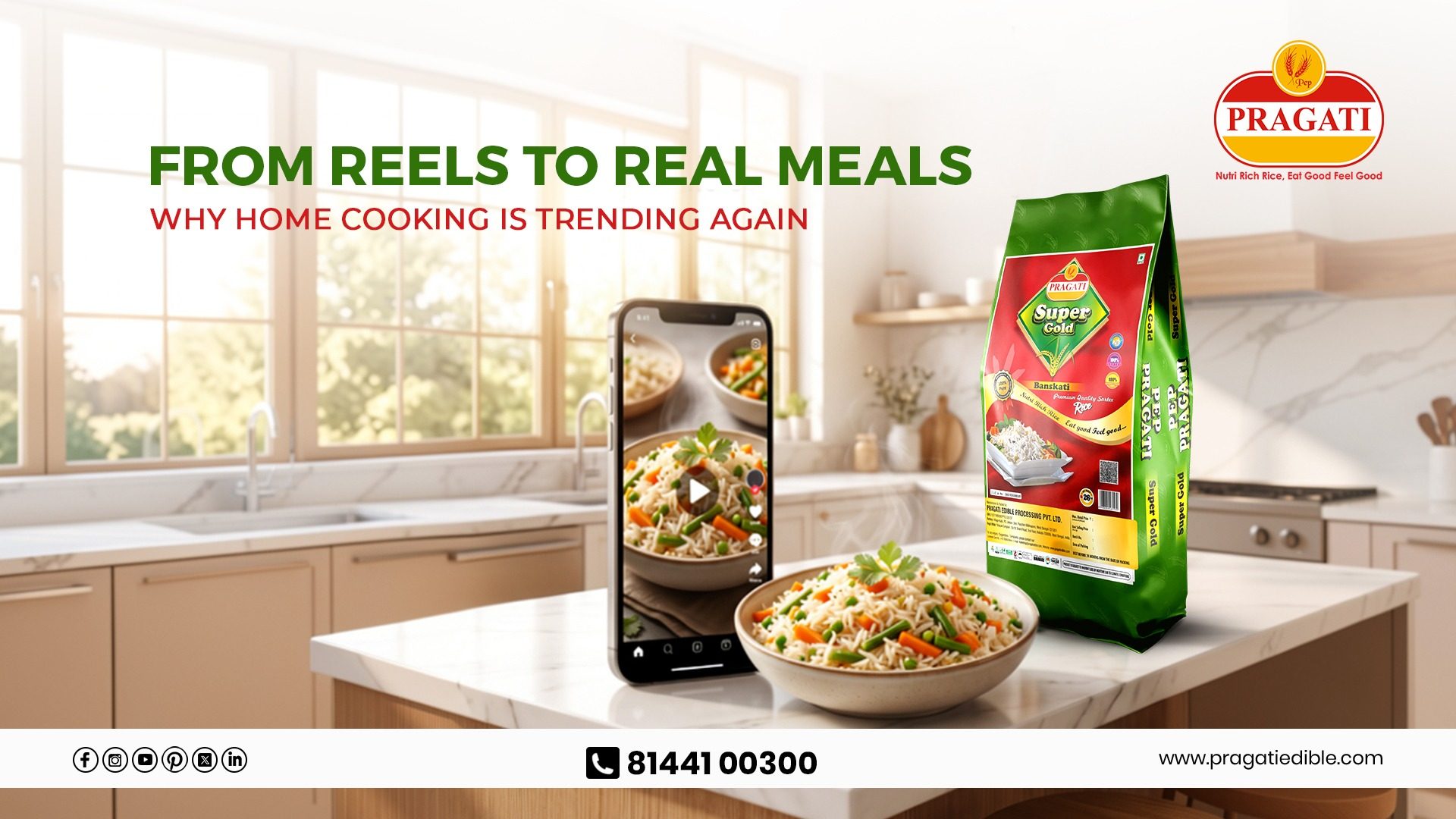 From Reels to Real Meals: Why Home Cooking Is Trending Again | Pragati Rice