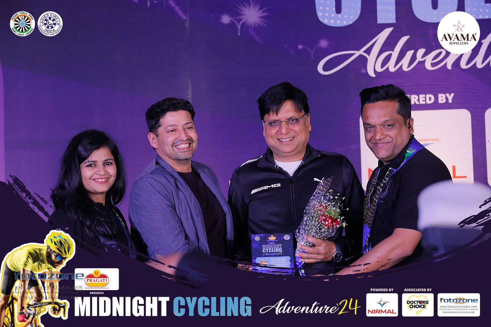 Pedaling Through the Night: Pragati Edible Processing Private Limited Lights Up Midnight Cycling Adventure 2024