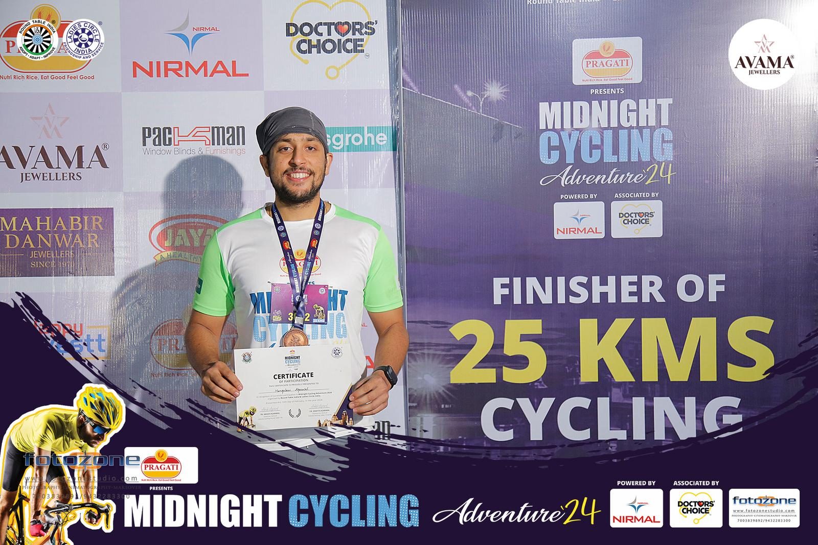 Pedaling Through the Night: Pragati Edible Processing Private Limited Lights Up Midnight Cycling Adventure 2024