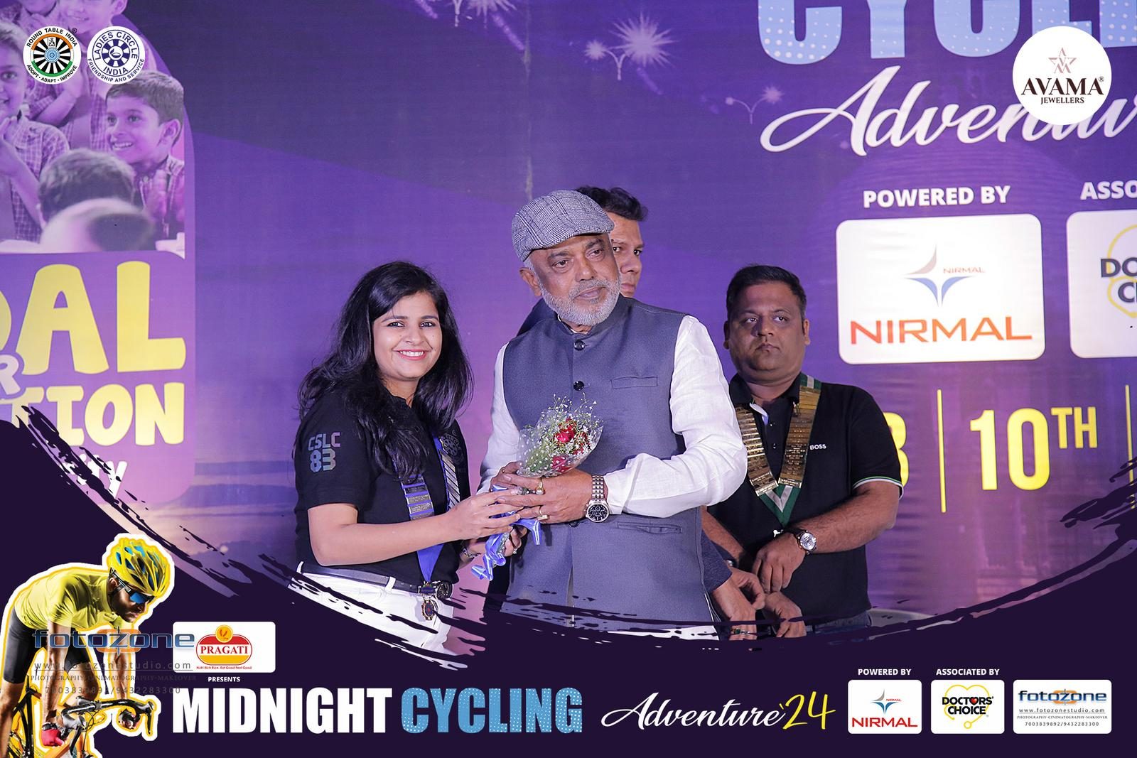 Pedaling Through the Night: Pragati Edible Processing Private Limited Lights Up Midnight Cycling Adventure 2024