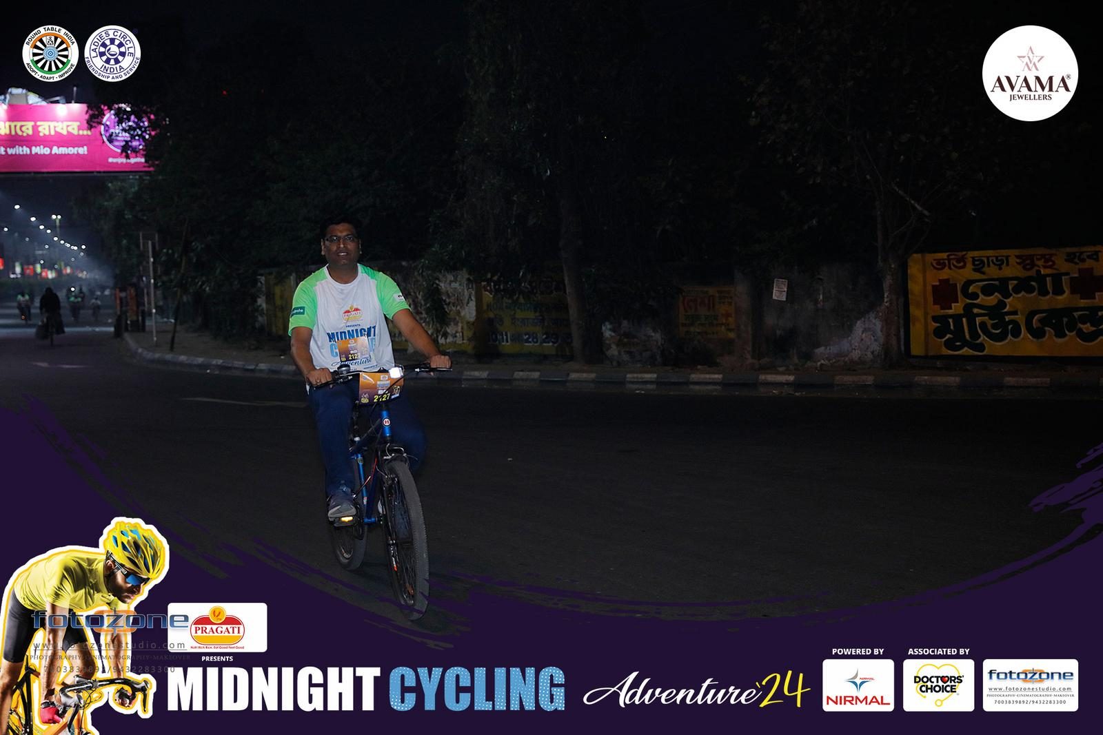 Pedaling Through the Night: Pragati Edible Processing Private Limited Lights Up Midnight Cycling Adventure 2024