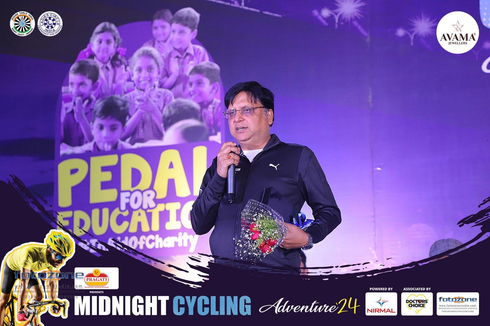 Pedaling Through the Night: Pragati Edible Processing Private Limited Lights Up Midnight Cycling Adventure 2024