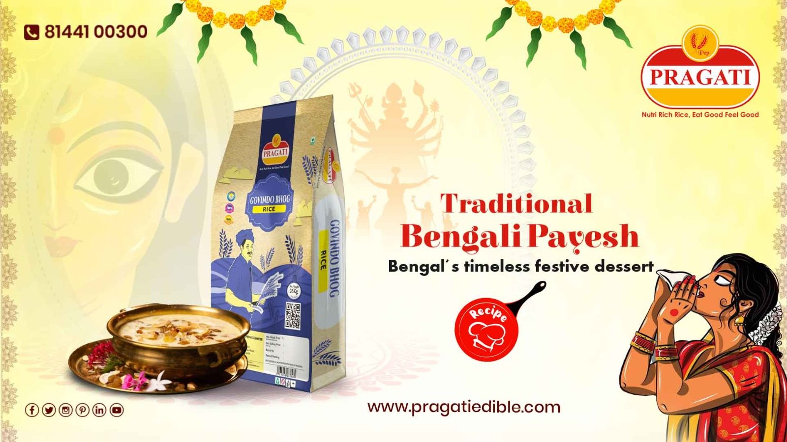 Payesh and Festivity: The Bengali Tradition Made Divine with Pragati Gobindobhog Rice | Durga Puja Special